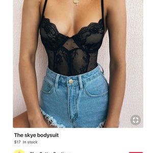 Black lace bodysuit